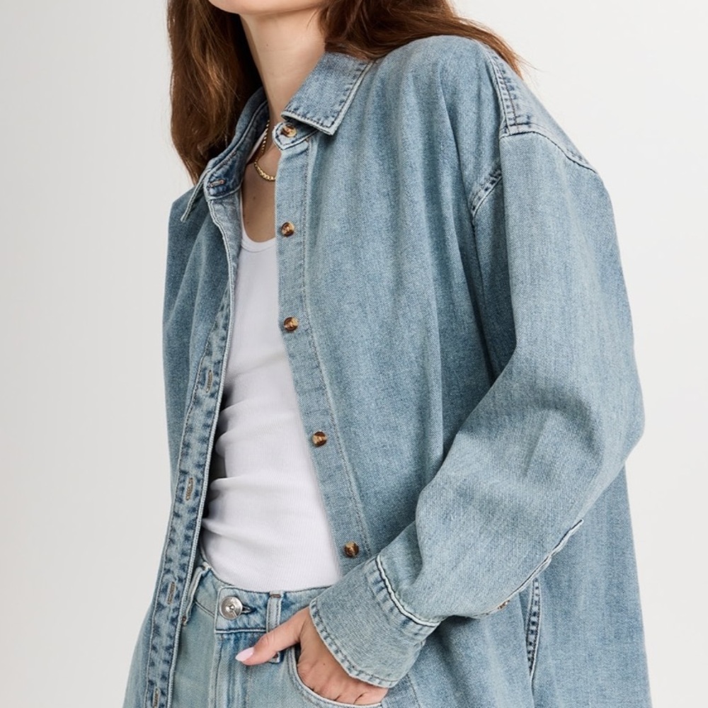 Favorite Daughter Denim Ex Boyfriend shirt size M